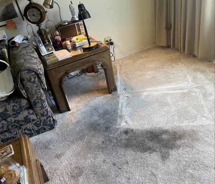 Carpet prior cleaning
